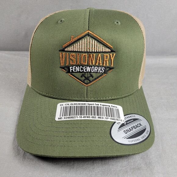Sport-Tek Visionary Cap Fenceworks snapback Adjustable mesh Yupoong since 1974 - Picture 2 of 8